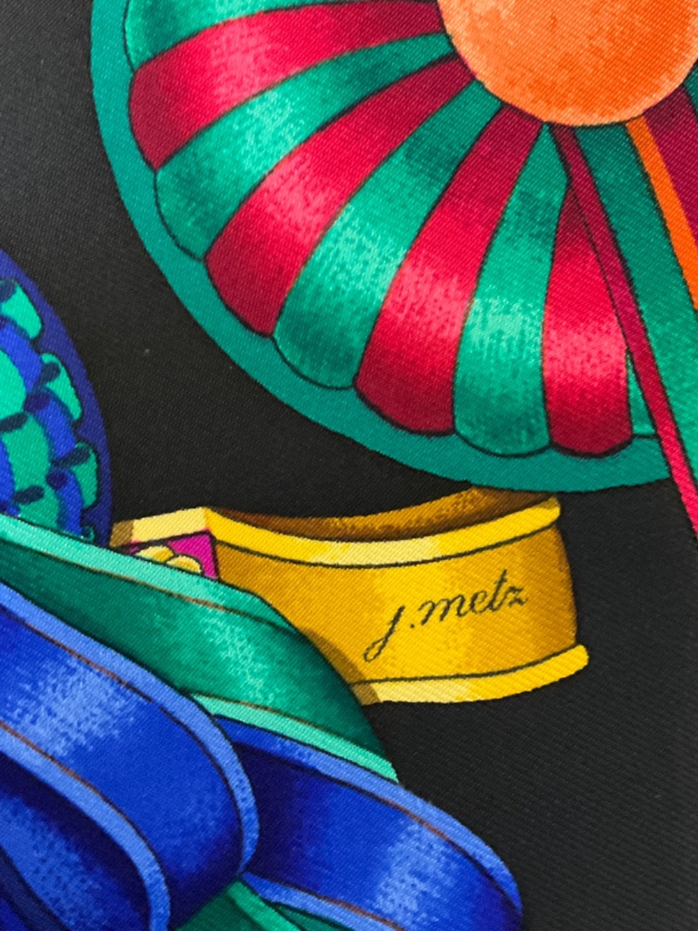 HERMES BLACK MULTI LES RUBANS DU CHEVAL PRINT SQUARE SILK TWILL SCARF - Picture 6 of 8